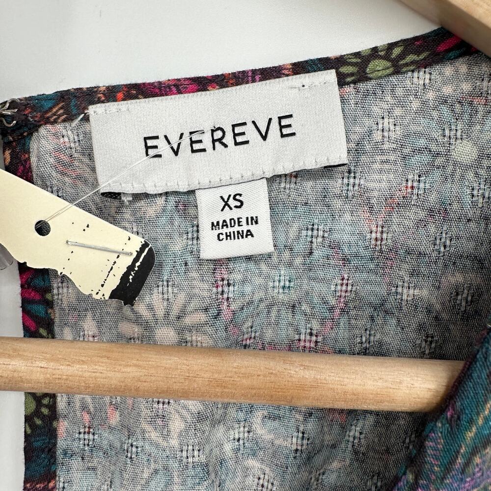 EVEREVE NWT Ember Multicolor Print Puff Sleeve Jumpsuit // XS - Picture 10 of 15